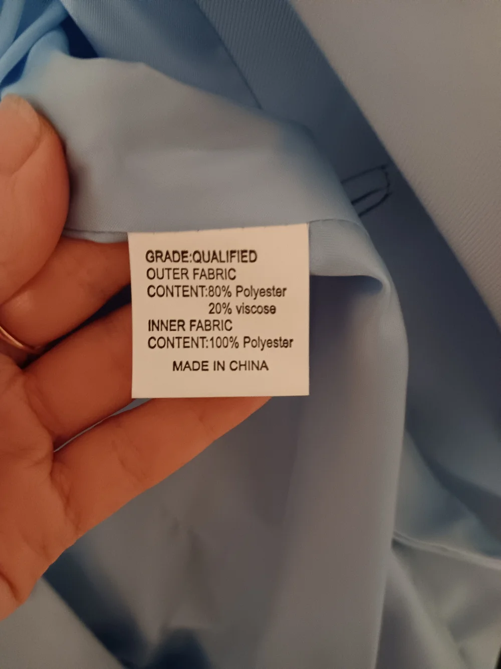 Boy's Light Blue Two-Button Suit Jacket with Matching Tie Vest Shirt and Pants